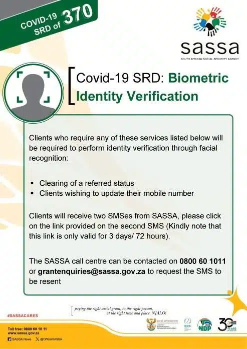How To Change SASSA SRD Phone Number Online 3 SASSA notice