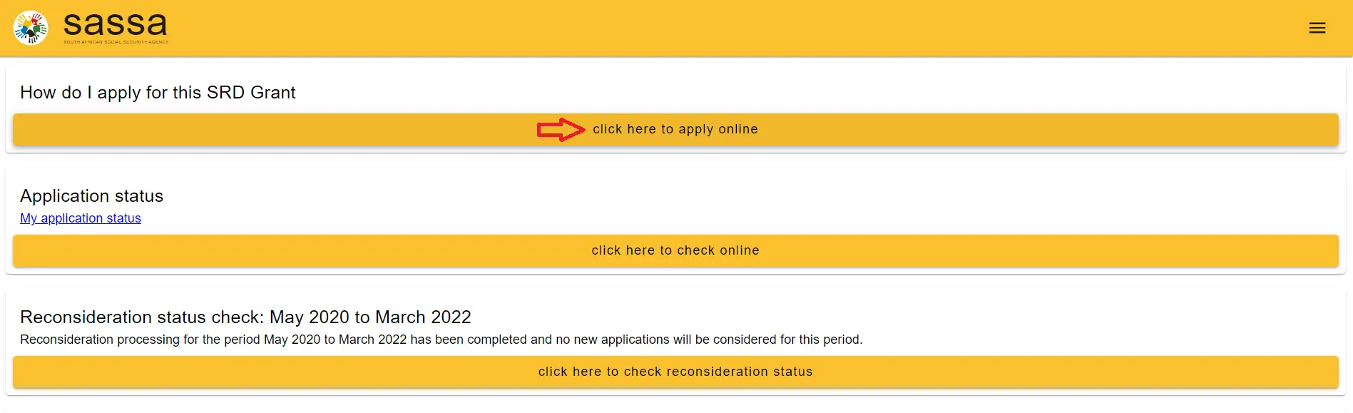 SASSA SRD R370 Grant Application Process - Complete Guide 3 SRD application website