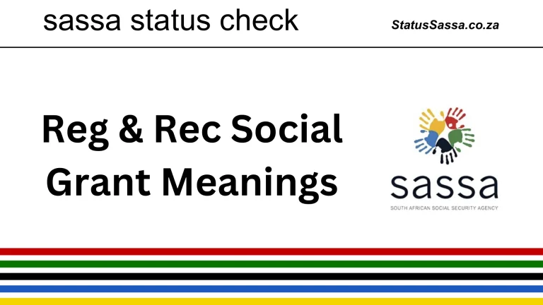SASSA Reg and Rec Social Grant - Meaning 4 reg and rec grant meanings